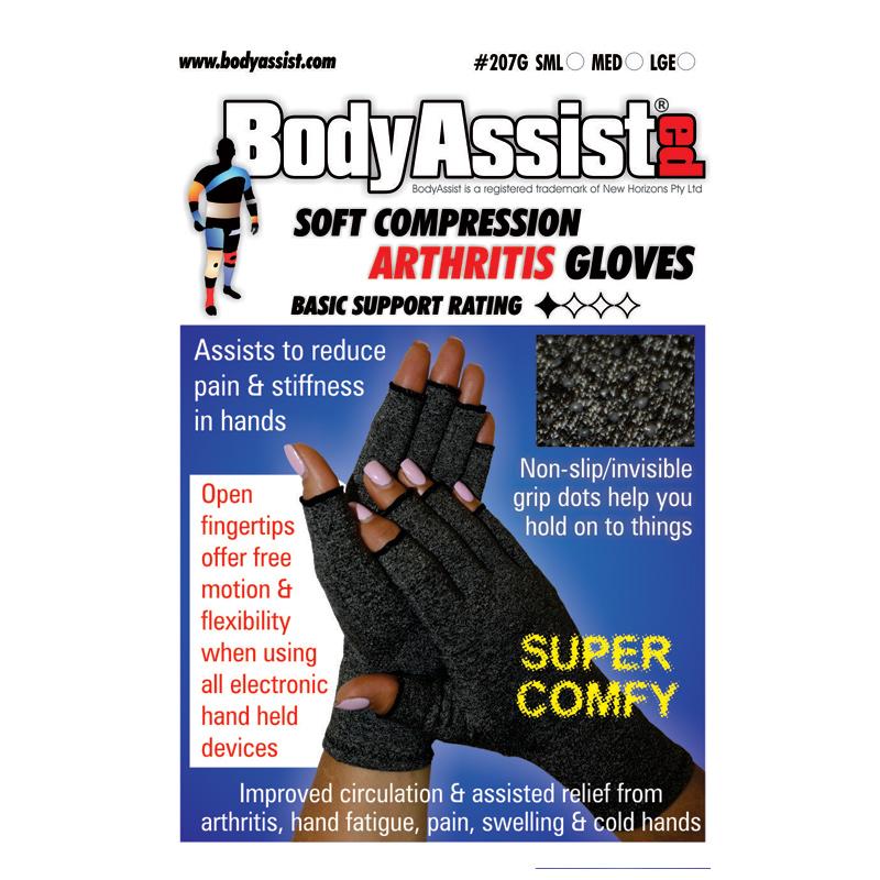 bodyassist cotton arthritis gloves large 1 pair